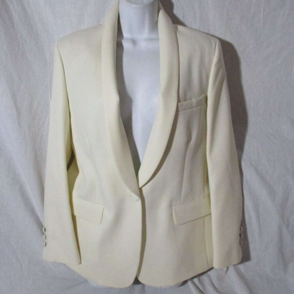 NEW NWT BALMAIN PARIS Wool BLAZER 38 WHITE Formal Wedding Event